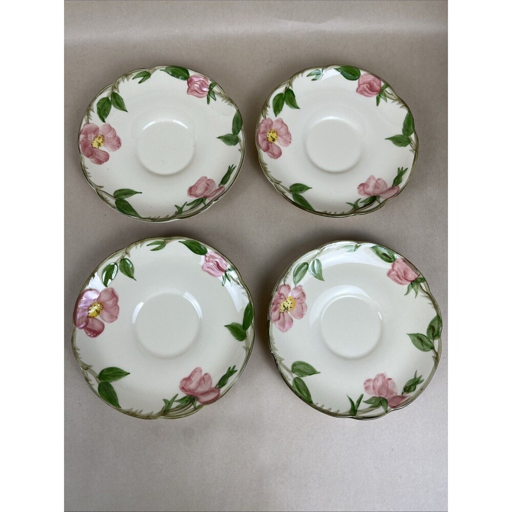 Franciscan Desert Rose Ovensafe Tea Cup 5.5" Saucer 4-Piece Set USA Mint Con.